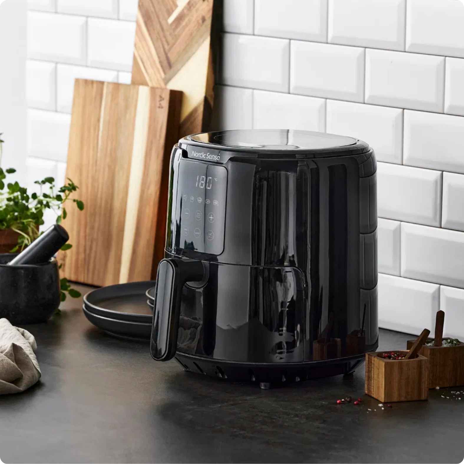 Nordic Sense Airfryer 4,2 liter 1300 watt Sort